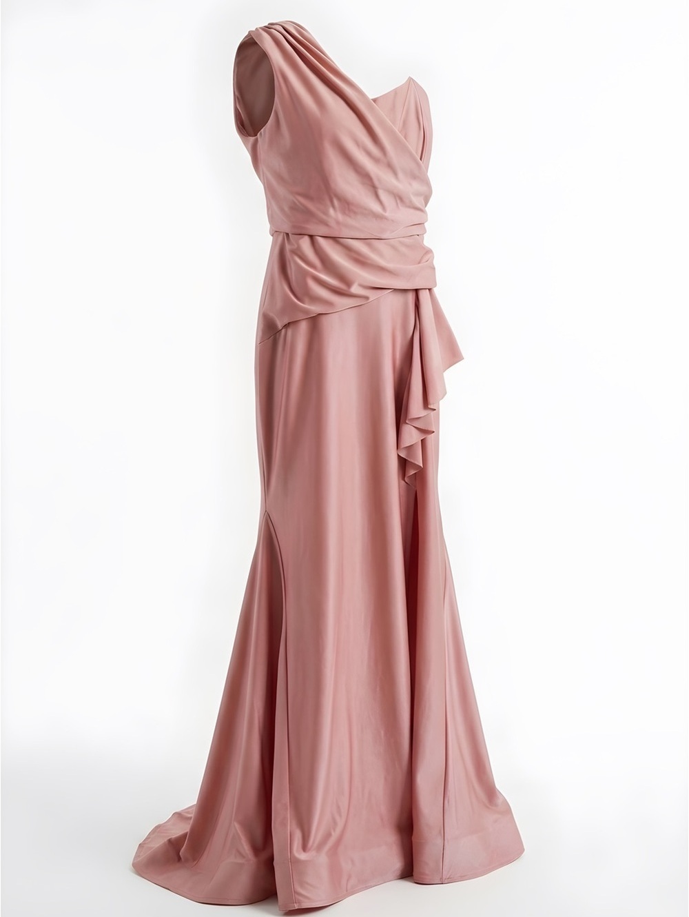 Mother of the Bride /Groom Sale -Dessy Collection One-Shoulder Desert Rose